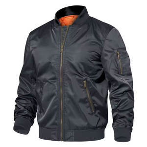 Veste de pilote légère printemps automne avec logo personnalisé Veste de vol rétro courte Coupe-vent Imperméable Bomber MA1 pour homme - Product Image 6