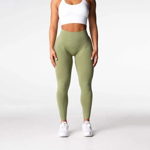 Leggings de yoga super doux taille haute avec logo personnalisé pour femmes équipement de fitness tricoté respirant en tailles multicolores pour adultes - Product Image 2