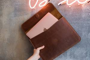 กระเป๋าเอกสารหนังกันน้ำสองชั้นสำหรับอ่านหนังสือเอกสารแล็ปท็อปซองเคสเอกสาร LS-0006 - Product Image 5