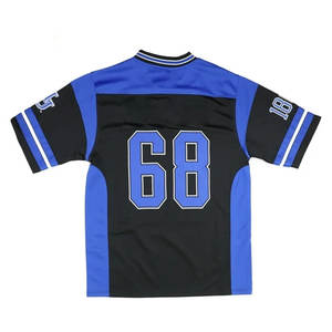 Vente en gros de maillots de football américain à la mode avec logo personnalisé respirant à manches courtes pour sports d'équipe - Product Image 2