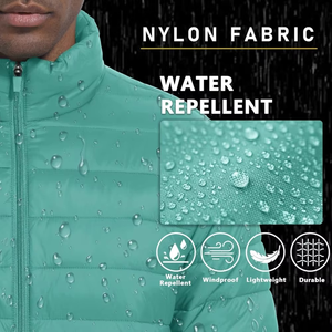 Chaqueta Acolchada Ligera de Algodón para Hombre, Estilo Único 2025, Cuello Alto, Diseño de Burbujas Brillantes, Transpirable para Invierno, Patrón Sólido - Product Image 6