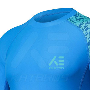KATBROS T-shirt de sport à manches longues pour homme, imprimé par sublimation bleu, séchage rapide, vêtements de MMA pour adultes - Product Image 4