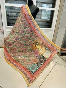 2025 Ethnic Embroidered Mirror Work Shawls Kutch Tribal Antique Indian Pakistani Women Shawls <b>Vintage</b> Indian Banjara Shawls - Product Image 6