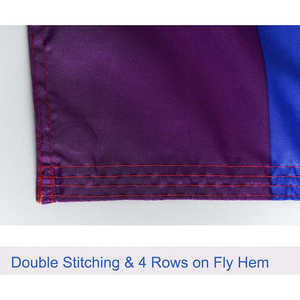 Paquete de 2 Banderas de Orgullo Bisexual LGBTQ+ para Exteriores, 4x6, Impresión Digital Resistente a la Decoloración, Tamaño 3x5 pies - Product Image 6