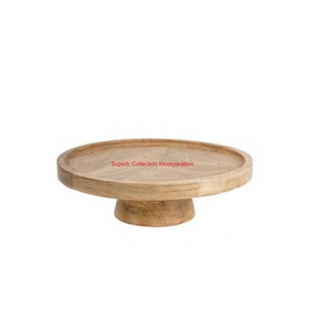 Soporte de pastel de madera de mango hecho a mano, pedestal redondo moderno, plato de exhibición de postre para fiesta de boda y decoración del hogar, precio más bajo - Product Image 5