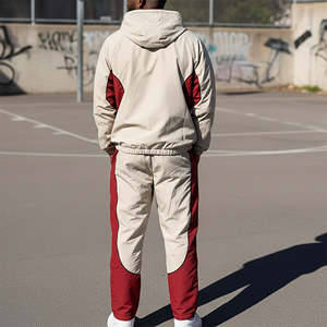 Conjunto Deportivo Casual de Otoño para Hombre, Calidad Premium, Algodón Grueso al por Mayor, Sudadera con Hombros Caídos, Pantalones Deportivos Holgados de Secado Rápido - Product Image 4