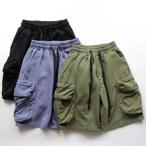 Shorts Cargo d'Été pour Hommes, Haute Qualité, Coupe Oversize, avec Poches Latérales, en Tissu Éponge, Poches Cargo - Product Image 1
