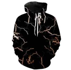 Sudadera con capucha impresa en 3D de moda Lightning manga larga hombres sudadera de moda - Product Image 6