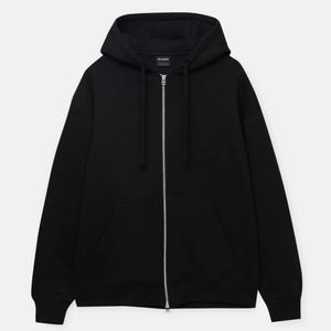 Sweats à capuche personnalisés pour hommes, sweats à capuche surdimensionnés à double fermeture éclair, sweats à capuche en coton épais à épaules tombantes pour hommes - Product Image 3