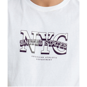 Camiseta de manga corta de Jersey Blanco clásico cómoda tela de punto de 220g suave y transpirable diseño de patrón sólido de longitud larga - Product Image 3