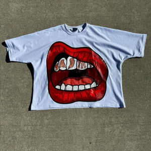 Camiseta para hombre de 100% algodón grueso de alta calidad en blanco Ringer de microfibra de peso pesado de gran tamaño desgastado lavado con ácido - Product Image 4