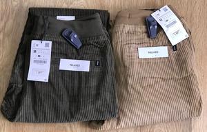 2022 New Arrival Men's Corduroy Straight Mid Waist Full-Length <b>Trouser</b> with <b>Drawstring</b> Closure Casual 100% Cotton - Product Image 3