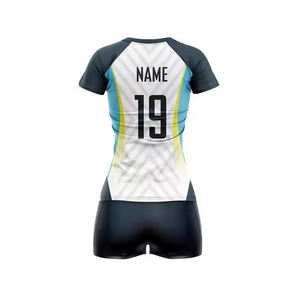 Uniforme de Voleibol para Mujer, Tejido Elástico Estampado, Jersey Ligero, Conjunto Corto Deportivo, Duradero y Personalizable - Product Image 3