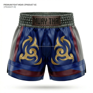 Pantalones Cortos de Muay Thai Personalizados de Alta Calidad, Satén Suave Bordado, Uniformes de Entrenamiento de Kickboxing para Hombres y Mujeres, para Clubes de Boxeo - Product Image 6
