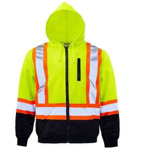 Fábrica por encargo Hi Vis Hoodie Construcción Alta visibilidad Trabajo Reflector Ropa para la venta - Product Image 5