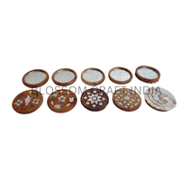 Miroir en nacre en bois naturel fait à la main miroir en nacre pour le maquillage des femmes