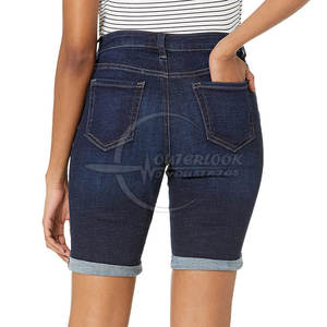 Pantalones cortos vaqueros de mujer con logotipo personalizado Pantalones cortos vaqueros de Mujer ligeros Pantalones cortos vaqueros de Mujer transpirables - Product Image 3