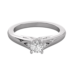 Bague solitaire en or 18 carats avec diamant brillant cultivé en laboratoire, élégante et luxueuse - Product Image 1