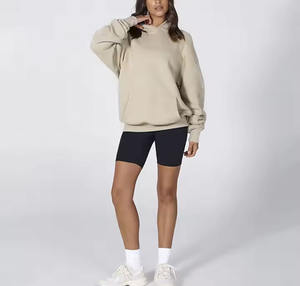 Streetwear d'été personnalisé Sweat-shirt décontracté Short pour femme Ensemble deux pièces Sweat à capuche unisexe 100% coton de haute qualité - Product Image 5