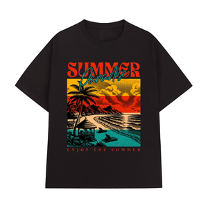 เสื้อยืดผ้าฝ้ายพิมพ์ลายเกาะชายหาดสำหรับผู้ชายผู้หญิงเสื้อโอเวอร์ไซส์ลำลองสำหรับวันหยุดฤดูร้อนฤดูร้อนเขตร้อน - Product Image 3