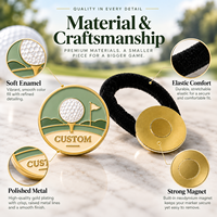 Marqueur de balle de golf magnétique personnalisé avec logo sur bracelet, idéal pour les clubs de golf, les tournois et les programmes cadeaux