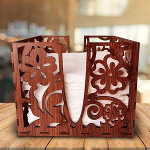 ที่ใส่กระดาษเช็ดปากไม้ทำมือสำหรับโต๊ะอาหาร ที่ใส่กระดาษทิชชูไม้แฮนด์เมด ของตกแต่งโต๊ะสวยหรูสำหรับบ้านและโรงแรม - Product Image 3