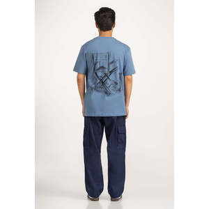 Camiseta de Cuello Redondo para Hombre, Corte Holgado, 100% Algodón, Bordado Personalizado, Fabricante OEM - Product Image 4