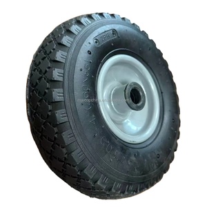 Wholesale 10 Inch <strong>Pneumatic</strong> Rubber Wheelbarrow 3.00-<strong>4</strong> 260x85 Hand Trolley Tires Go Kart Wheels Tires for Construction Handcart - Product Image 1