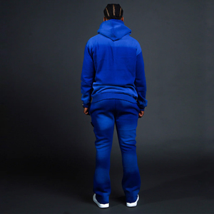 Alta calidad de los hombres Vintage Washed Street Style Custom Distress & Patches Pullover Hoodies y pantalones de chándal Chándales de invierno para hombres - Product Image 3