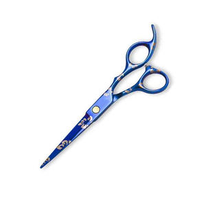 Ciseaux de coiffure design personnalisé Ciseaux de coupe de cheveux de 5 pouces Ciseaux de coupe de cheveux pour bébé en acier métallique de couleur bleue pour la beauté - Product Image 6