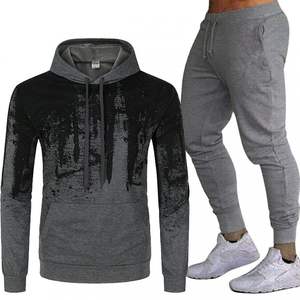 Survêtement unisexe en coton pour homme, ensemble de Jogging deux pièces, 2023 - Product Image 6