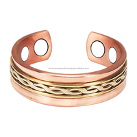 Offre Spéciale Design torsadé anneau de manchette ouvert qualité supérieure pur cuivre thérapie anneau haut Style Vintage pour femmes et hommes idée cadeau