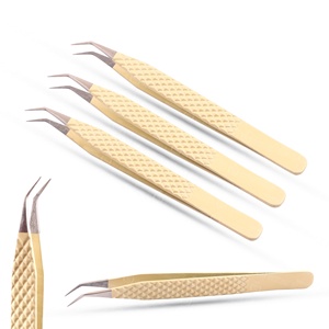 Nouveau produit : Pince à épiler portable pour extensions de cils, forme incurvée, dernier design, de la série Expert, outil de maquillage - Product Image 5