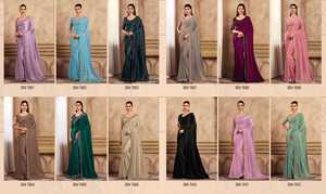 Saree de créateur en soie de qualité supérieure avec bordure Zari et embellissements en pierre parfait pour les occasions de mariage - Product Image 3