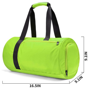 Mess Sports OEM Custom Logo Nylon 30L-40L Sneaker Wet Dry Separation Shoe <b>Compartment</b> Oval Fitness Organizer Sport Gym Duffle - Product Image 4