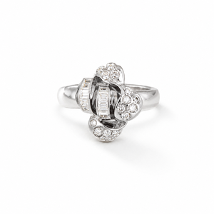 แหวนทองชุบ 18K ดีไซน์วินเทจทรงบลูม ฮาโล - Product Image 4