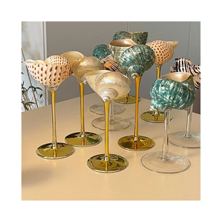 Copa de vino de concha Premium hecha de conchas reales, vasos artesanales para uso en bodas y catering - Product Image 4