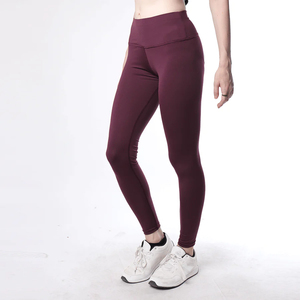 <b>Burgundy</b> Quick Drying Sports Women Legging Workout Gym Yoga Running High Waisted Skin <b>Tights</b> Stretchy Seamless Custom Leggins - Product Image 1