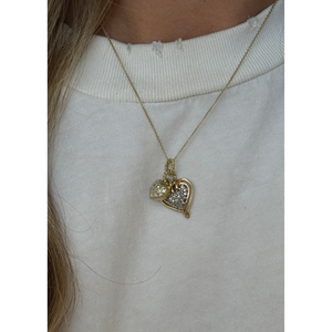 Colgante de Corazón Vintage de Oro de 10K con Incrustaciones de Micro Pavé para Regalo - Product Image 6