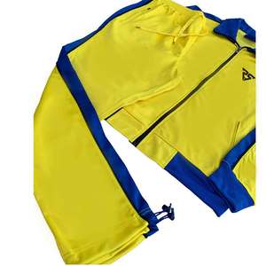 Survêtements en molleton de polyester pour hommes rayures latérales style d'hiver costumes de jogging coupe ajustée vêtements de gymnastique actifs survêtements de sport de football - Product Image 2
