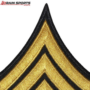 Écussons de grade uniforme brodés de qualité supérieure pour une fixation adhésive, avec broderie fine. - Product Image 6