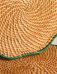 Nuevo Mantel Individual de borde festoneado de ratán tejido a mano festoneado mantel de mesa de ratán de flores asequible para accesorios para el hogar - Product Image 3