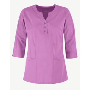 Conjunto de Uniforme Médico Ligero y Duradero de Dos Piezas para Mujer, Blusa de Cuello Redondo y Pantalones, Uniforme de Trabajo para Doctoras, Enfermeras y Veterinarias, Conjunto de Uniforme Personalizado - Product Image 2