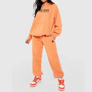 New Cotton Tracksuit for Ladies Casual Wear Oversized Streetwear <b>Drop</b> Shoulder <b>Acid</b> Wash Tracksuit - Product Image 3