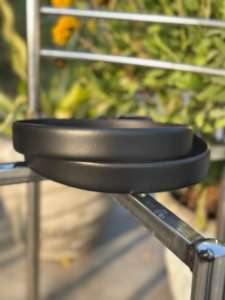 Professional <b>Mens</b> Handmade Black <b>Leather</b> <b>Belt</b> with Iron Buckle for Casual Use - Product Image 2