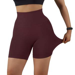Pantalones cortos de Yoga sin costuras de cintura alta para mujer, mallas de entrenamiento, ropa deportiva para gimnasio, ropa deportiva reciclada hecha de Spandex/nailon - Product Image 1