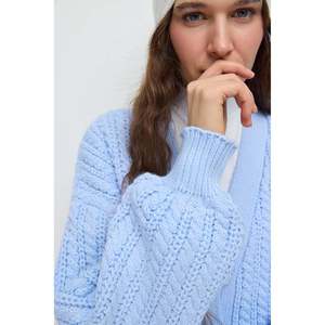 Cárdigan Casual de Punto Abierto para Mujer, Suéter Transpirable Bordado con Cierre de Cremallera Frontal y Estampado para Otoño/Invierno - Product Image 4