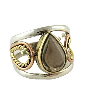 Cuarzo ahumado perfecto Anillo de Plata de Ley 925, plata 925 - Product Image 1