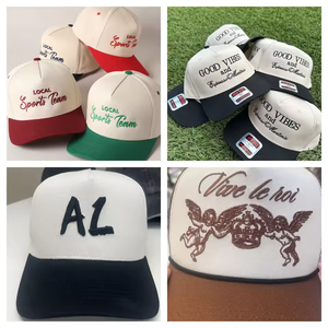 Gorra de Camionero Personalizada al por Mayor de Alta Calidad, 100% Algodón, 5 Paneles, Logotipo Bordado en 3D, Gorra de Béisbol de Dos Tonos para Hombre - Product Image 6