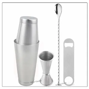 Aço inoxidável Set Cocktail Shaker-5 peças conjunto bartender luxo